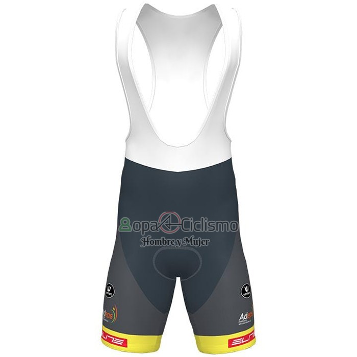 Allonie Bruxelles Ropa Ciclismo Culotte Corto 2021 Hombre Mangas Cortas AMarillo